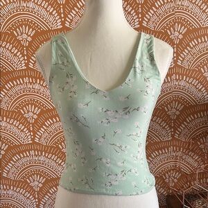 Rue21 Mint Green Floral Tank Top